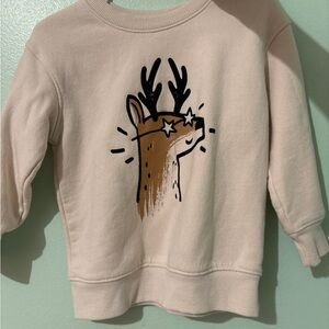 Cat & Jack Cream Deer Sweatshirt